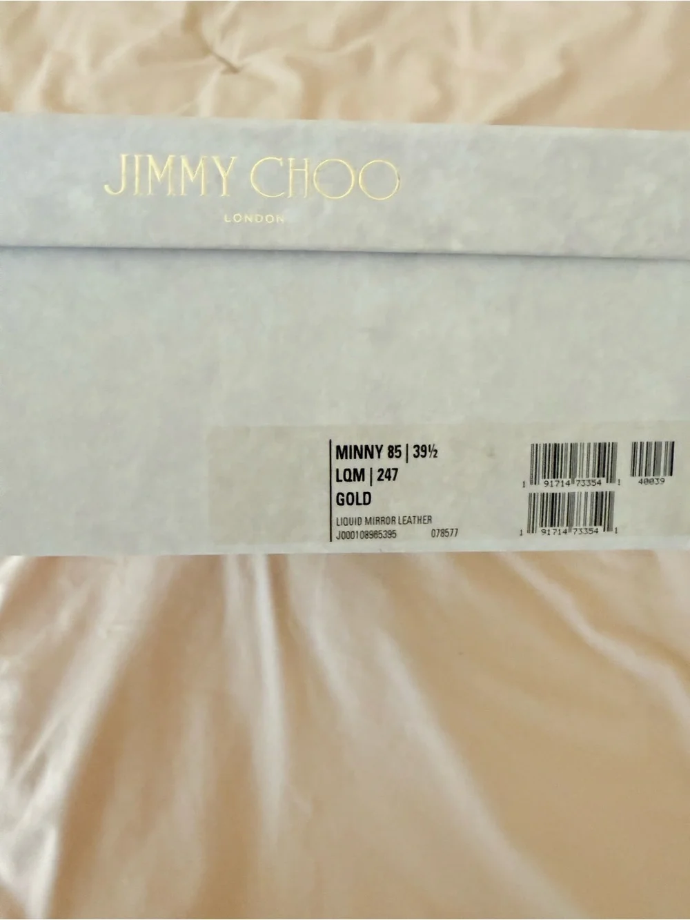 Jimmy Choo Gold Strappy Ankle-Strap Heels price firm - Picture 6 of 6